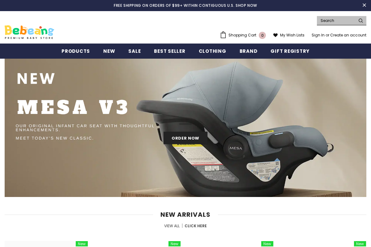 Bebeang Baby homepage screenshot