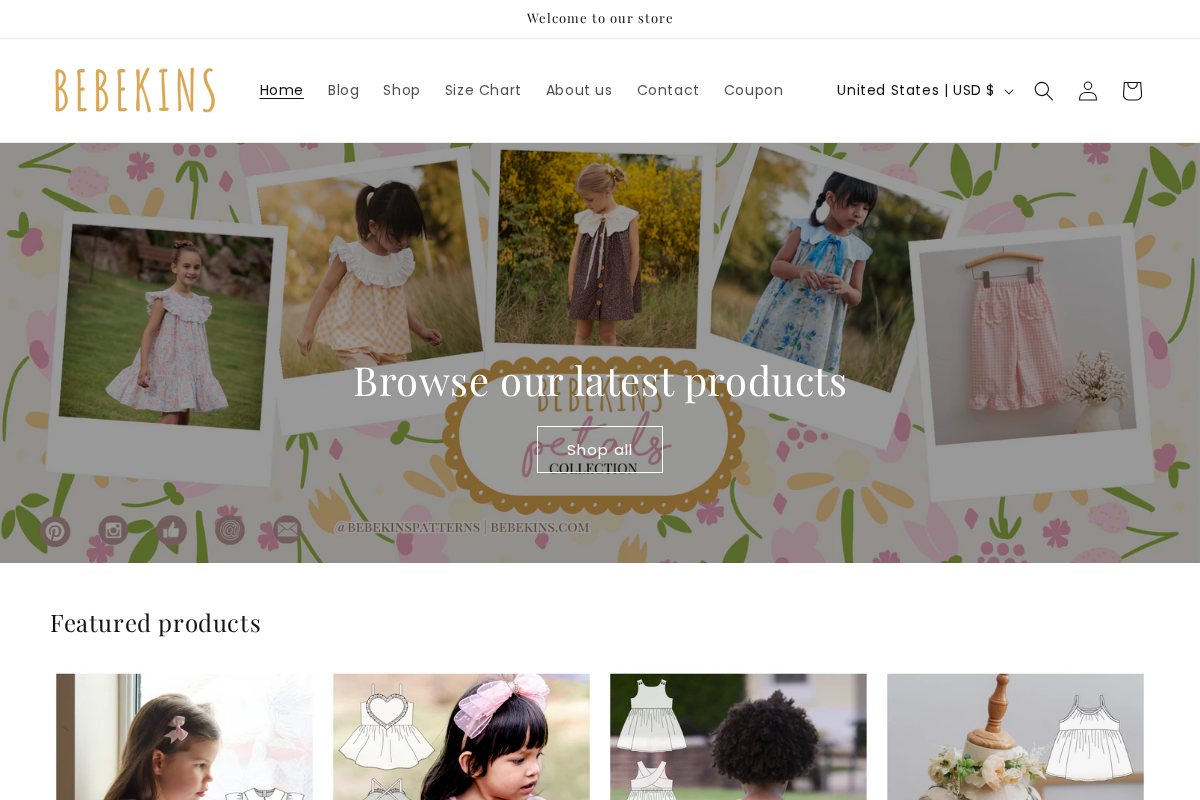 bebekins.com homepage screenshot