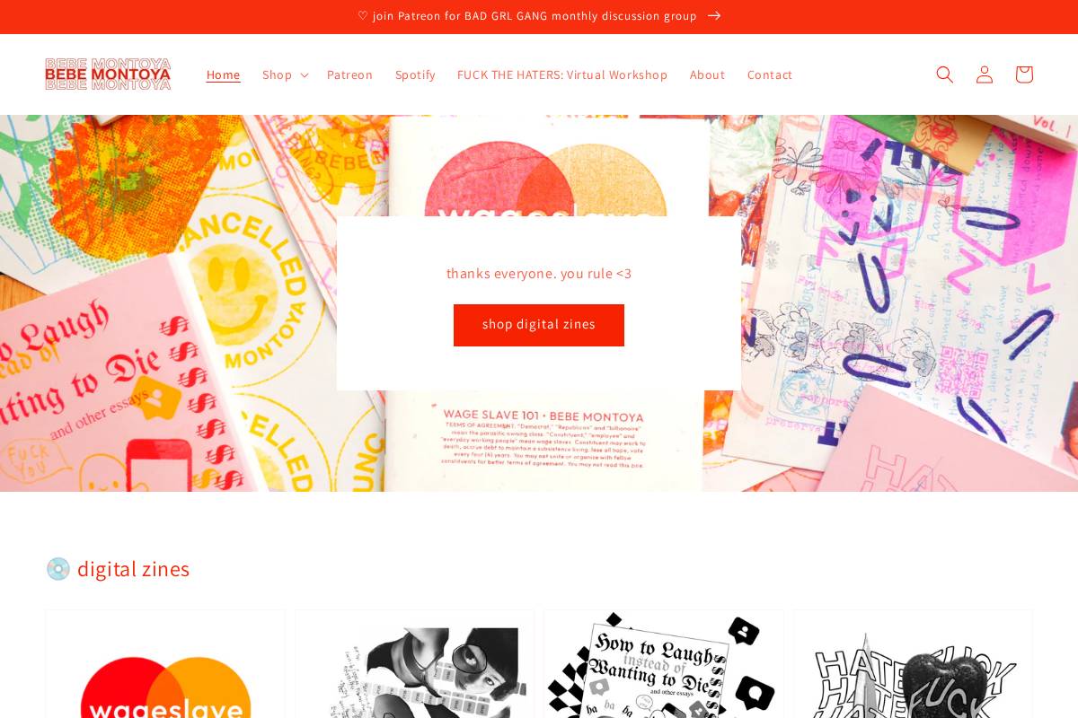 bebemontoya.com homepage screenshot