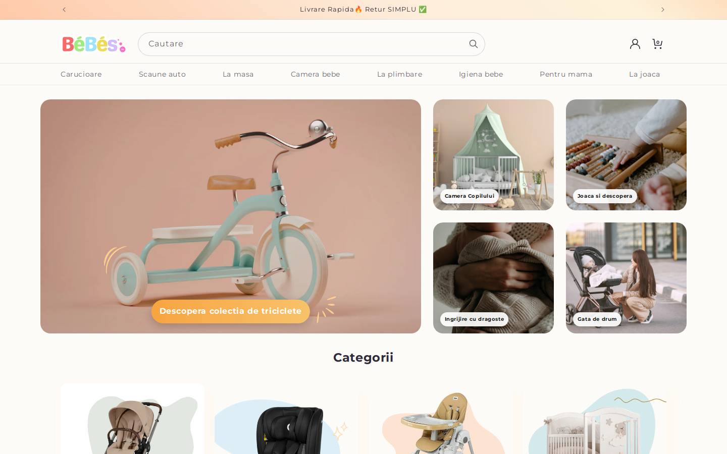 bebes.ro homepage screenshot