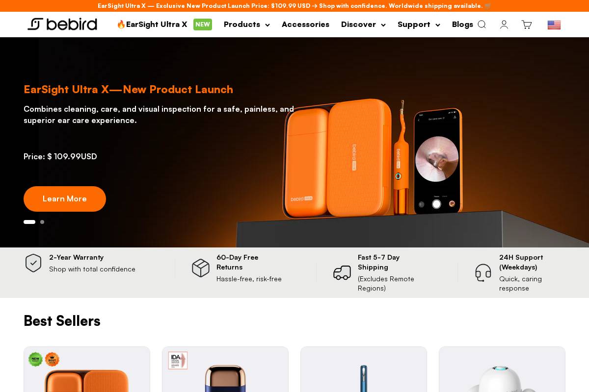 Bebird homepage screenshot