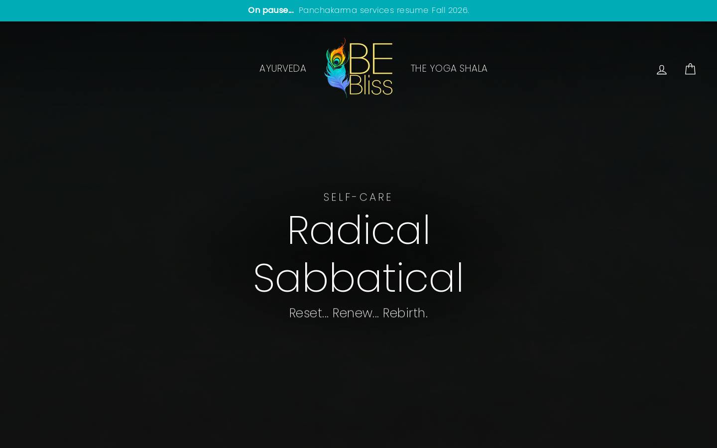 bebliss.yoga homepage screenshot