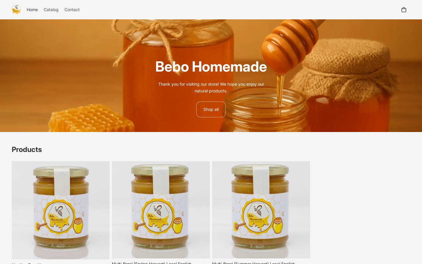 bebohomemade.com homepage screenshot