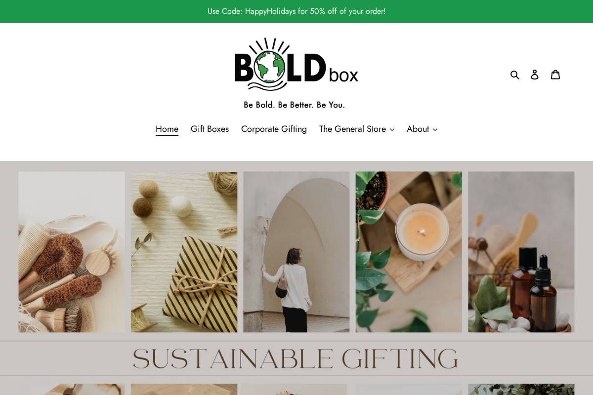 beboldbox.com homepage screenshot