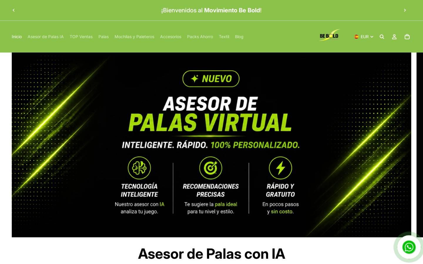 beboldpadel.store homepage screenshot