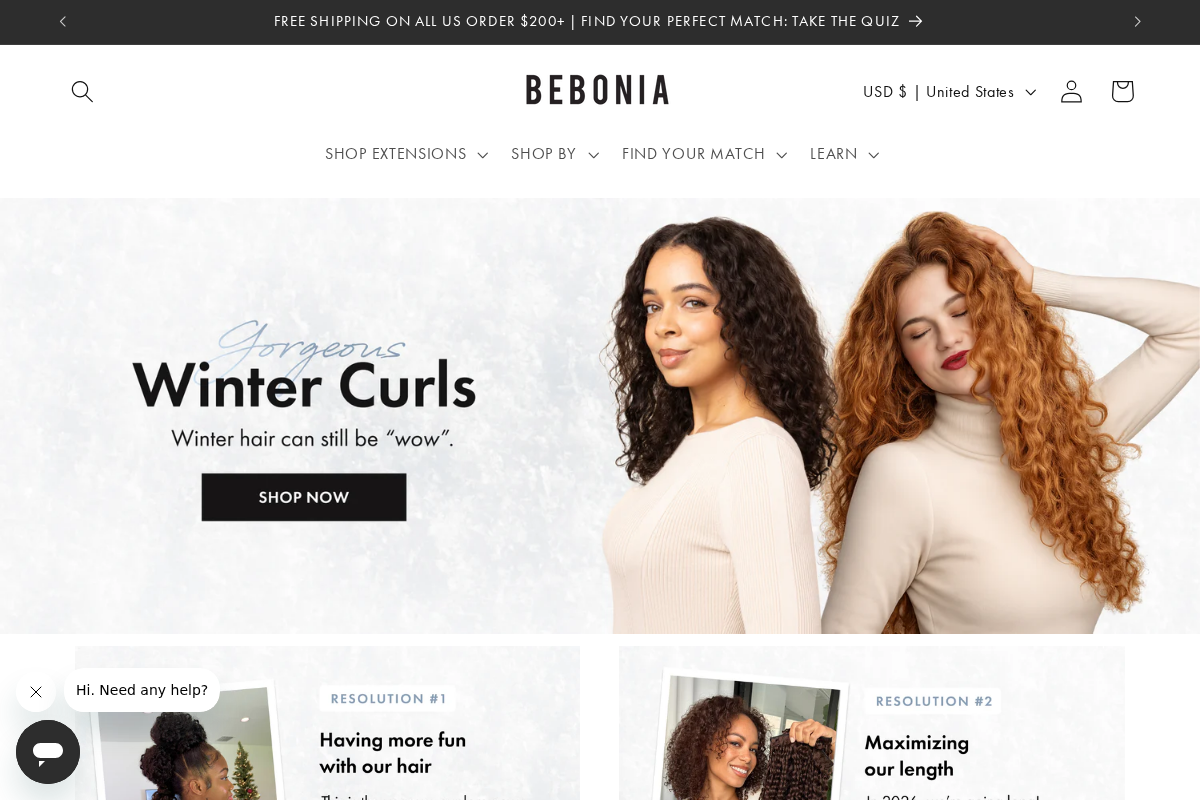 Bebonia homepage screenshot
