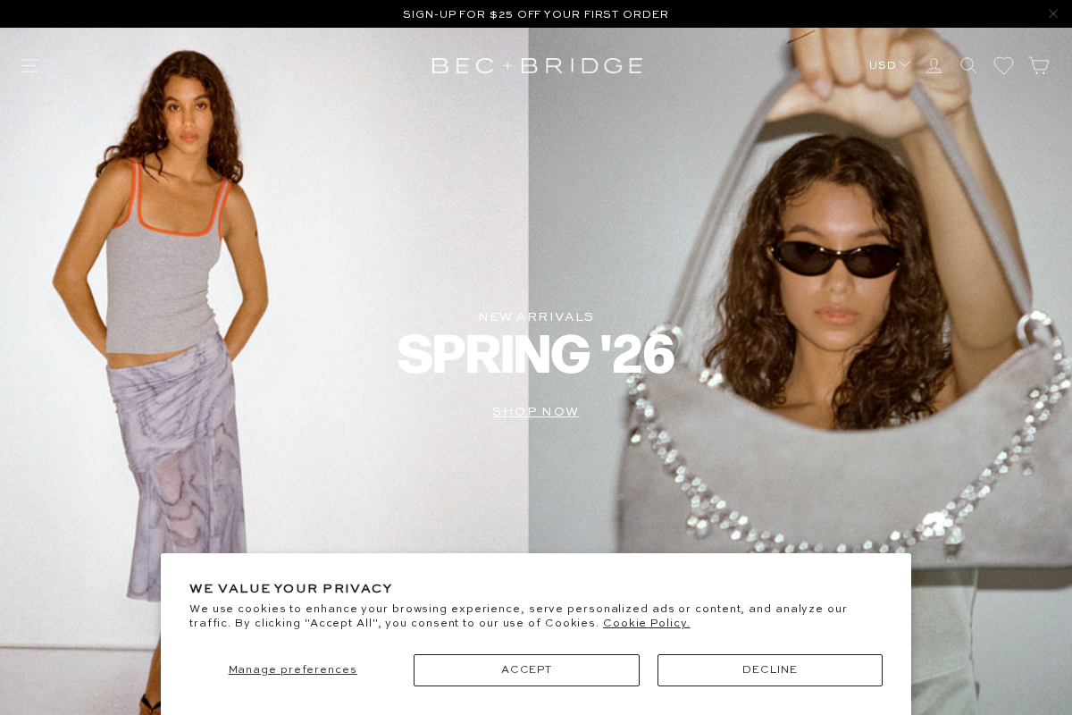 Becandbridge homepage screenshot