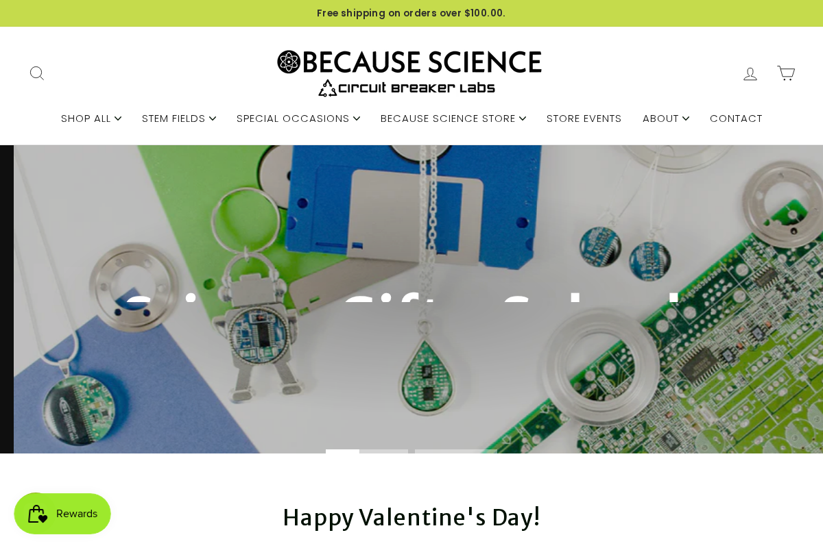 Because Science homepage screenshot