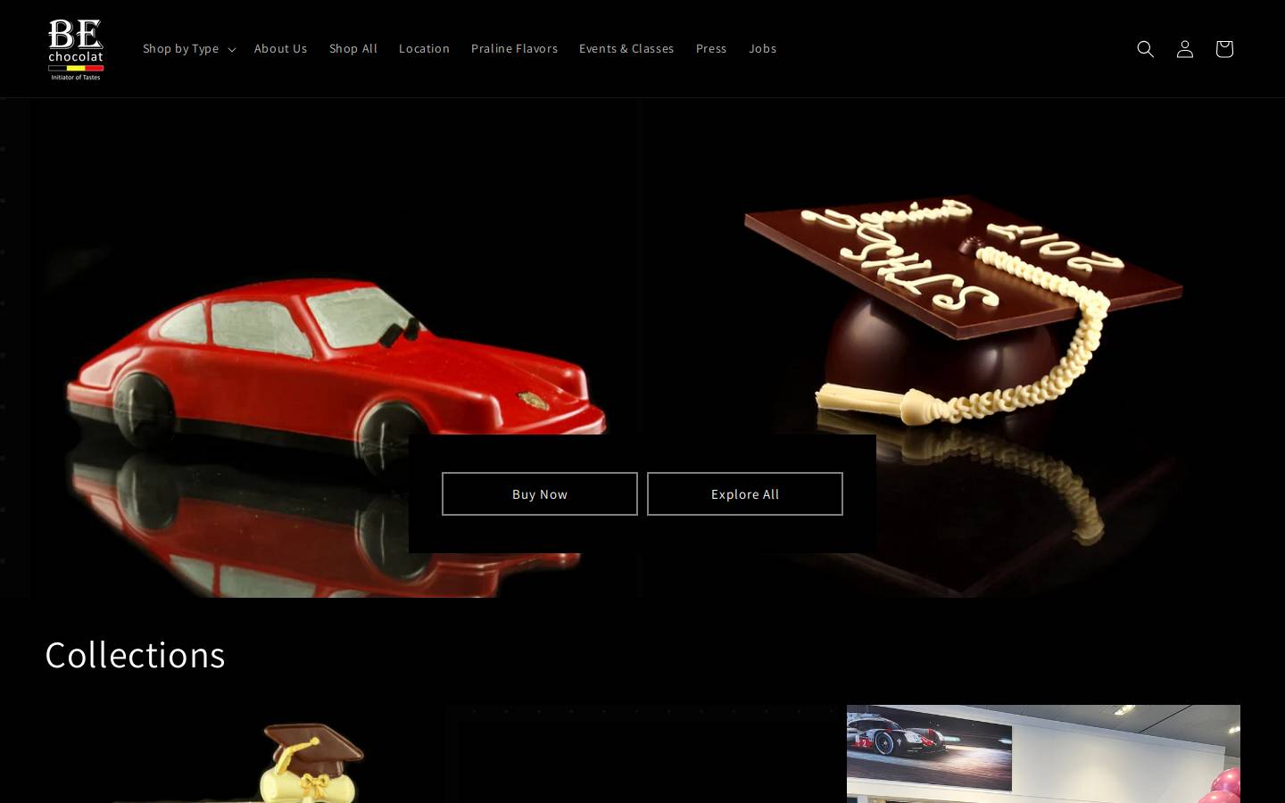 bechocolat.com homepage screenshot
