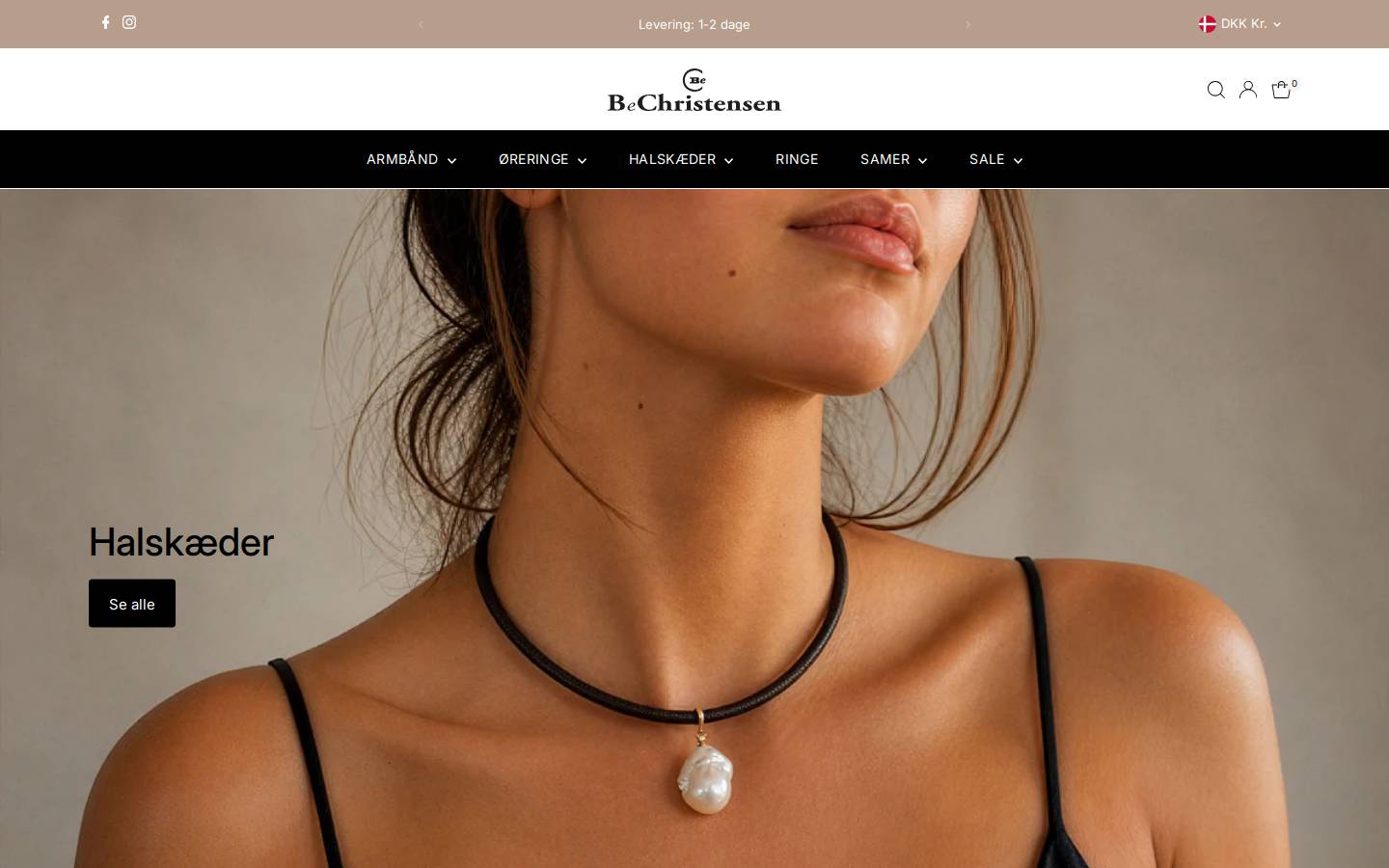 BeChristensen Jewellery homepage screenshot