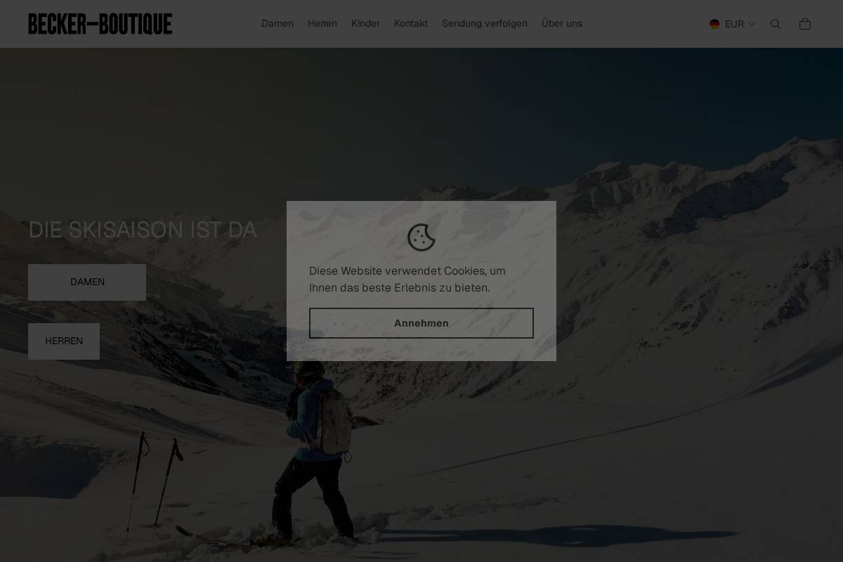 becker-boutique.com homepage screenshot