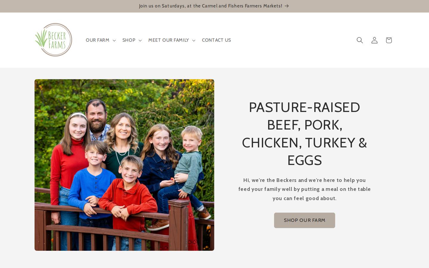 beckerfarmsin.com homepage screenshot
