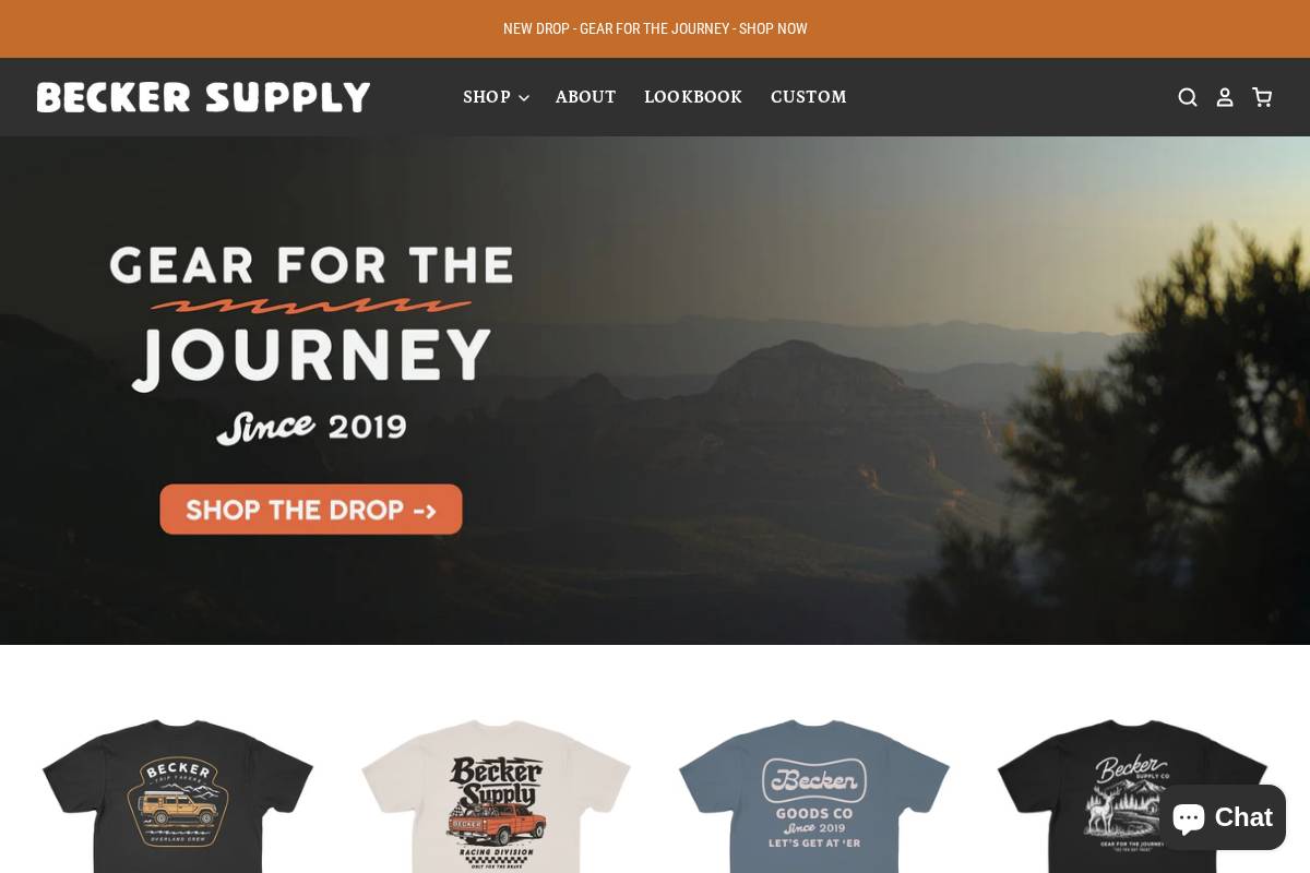 beckersupplyco.com homepage screenshot