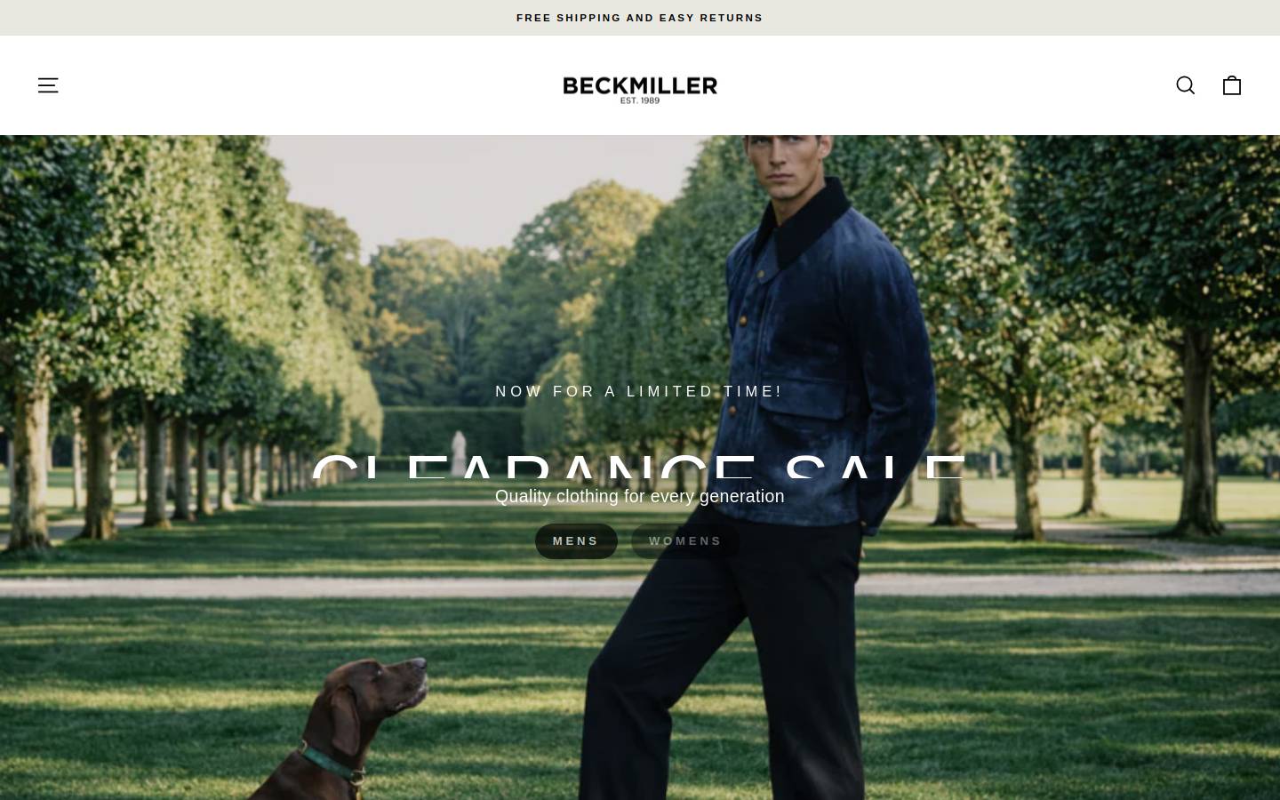 Beckmiller homepage screenshot