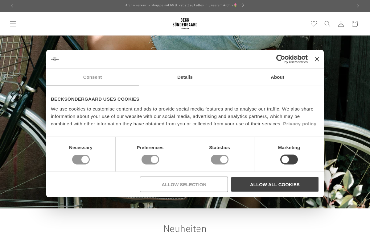 BECKSÖNDERGAARD homepage screenshot