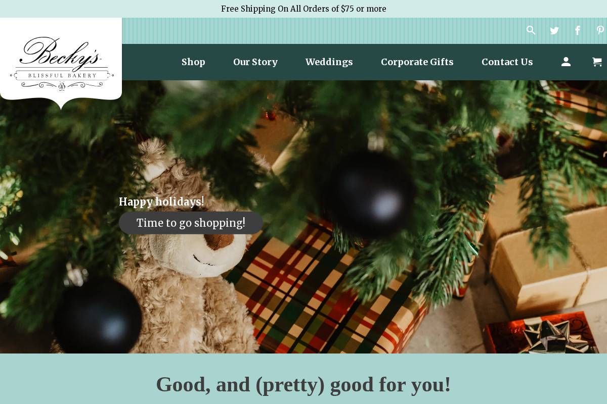 beckysblissfulbakery.com homepage screenshot