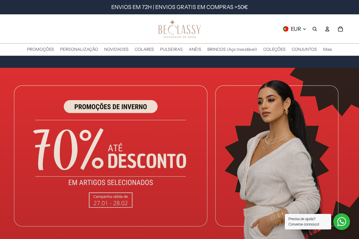 BeClassy homepage screenshot