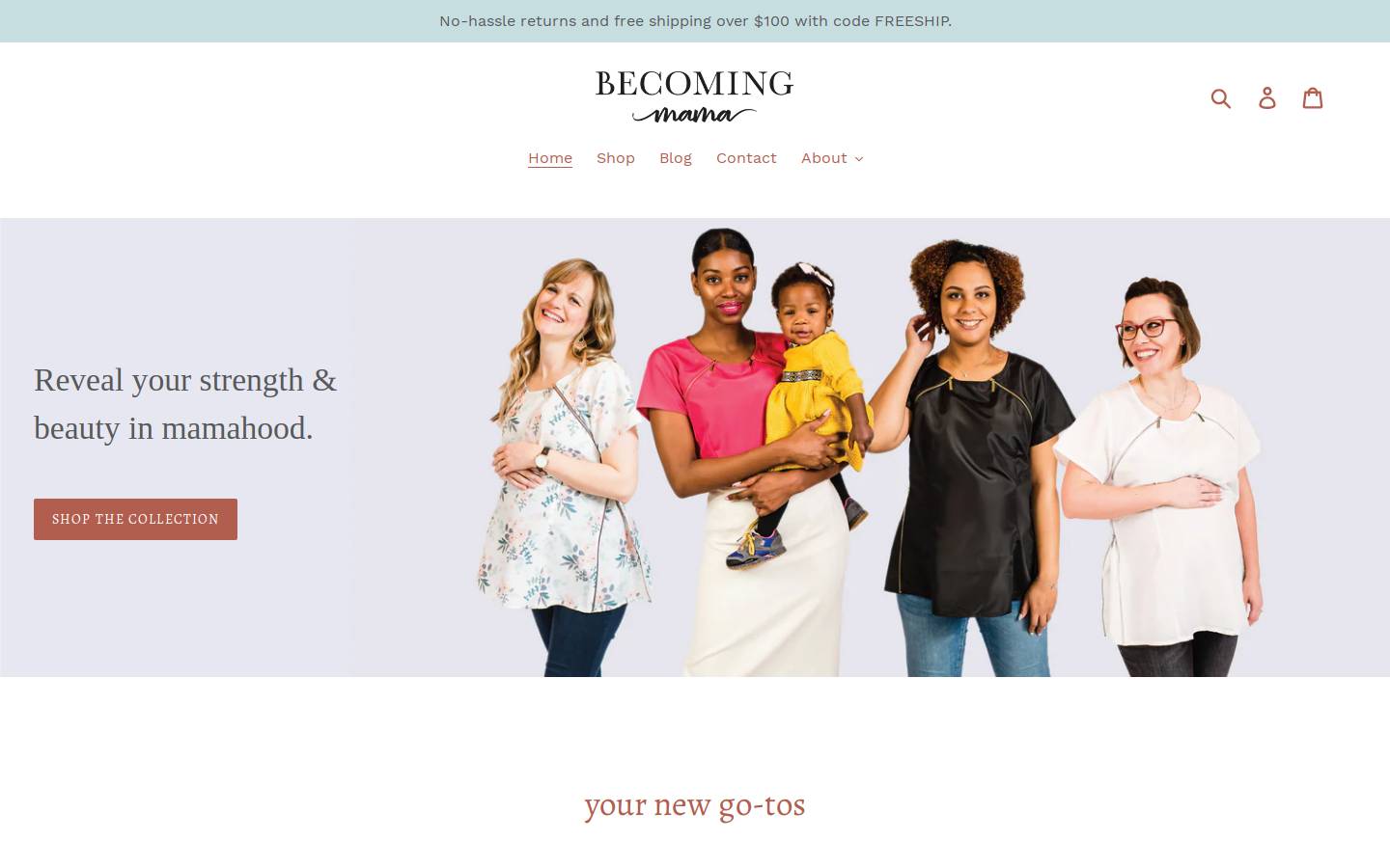 becomingmama.com homepage screenshot
