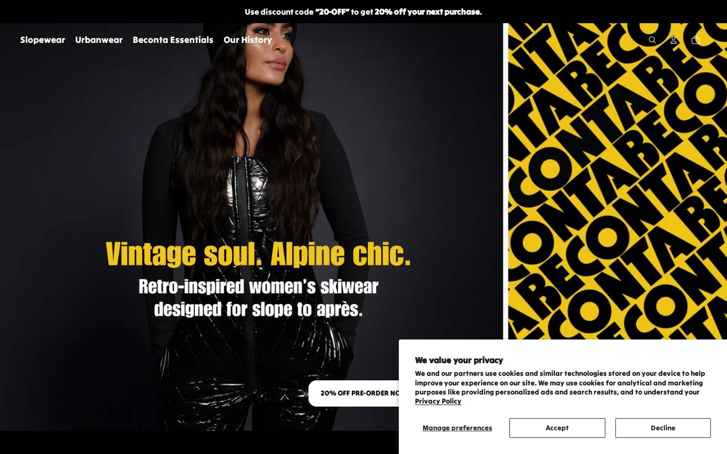 becontawest.com homepage screenshot