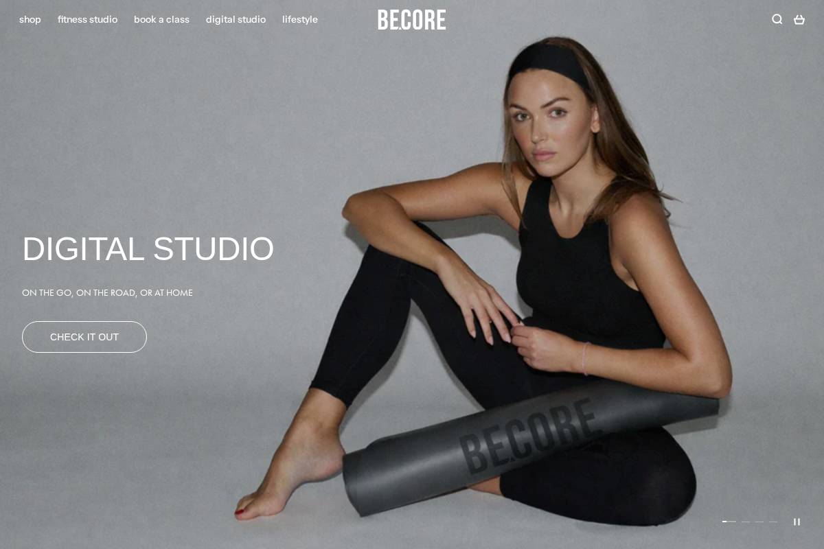 becore.shop homepage screenshot