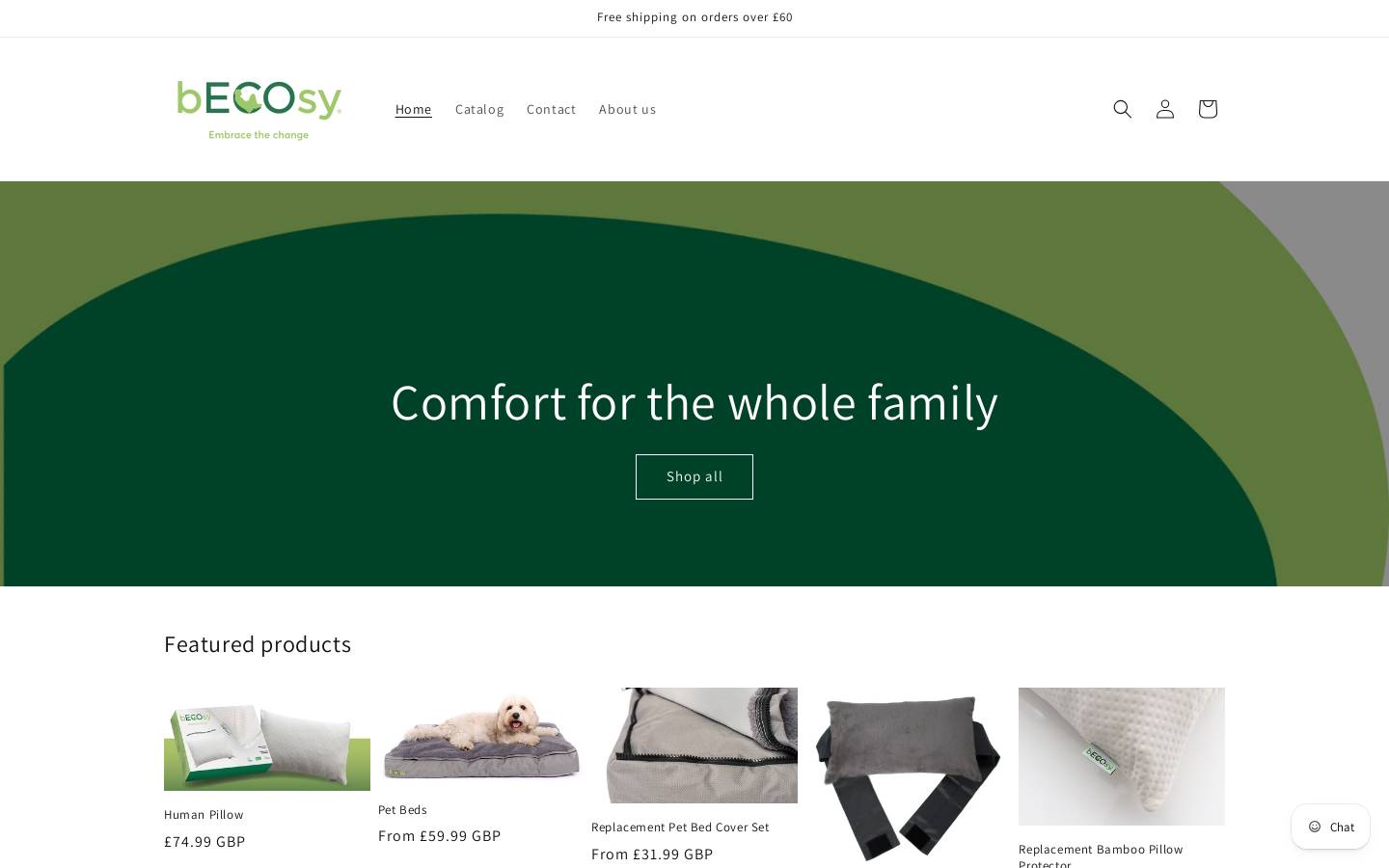 becosy.co.uk homepage screenshot