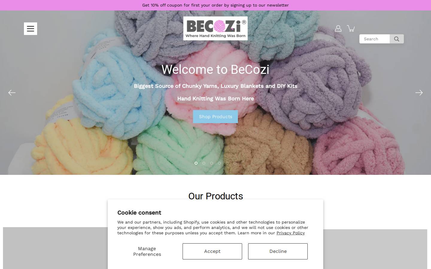 becozi.net homepage screenshot
