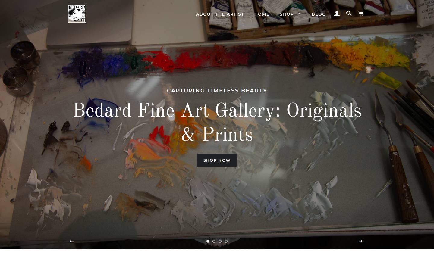 bedardfineart.com homepage screenshot