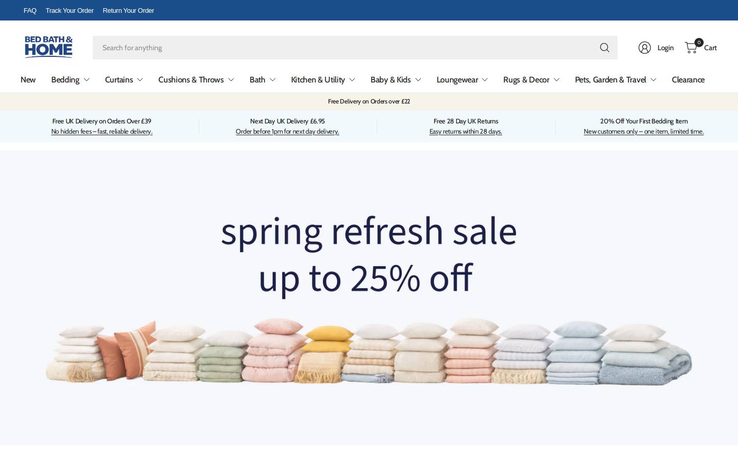 bedbathandhome.co.uk homepage screenshot