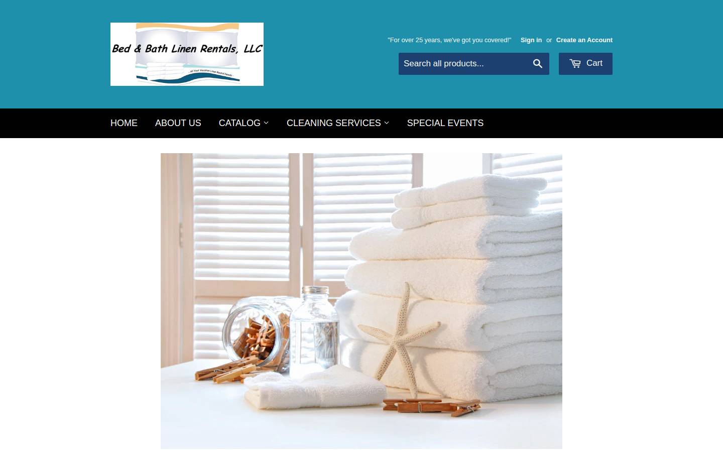 bedbathlinenrentals.com homepage screenshot