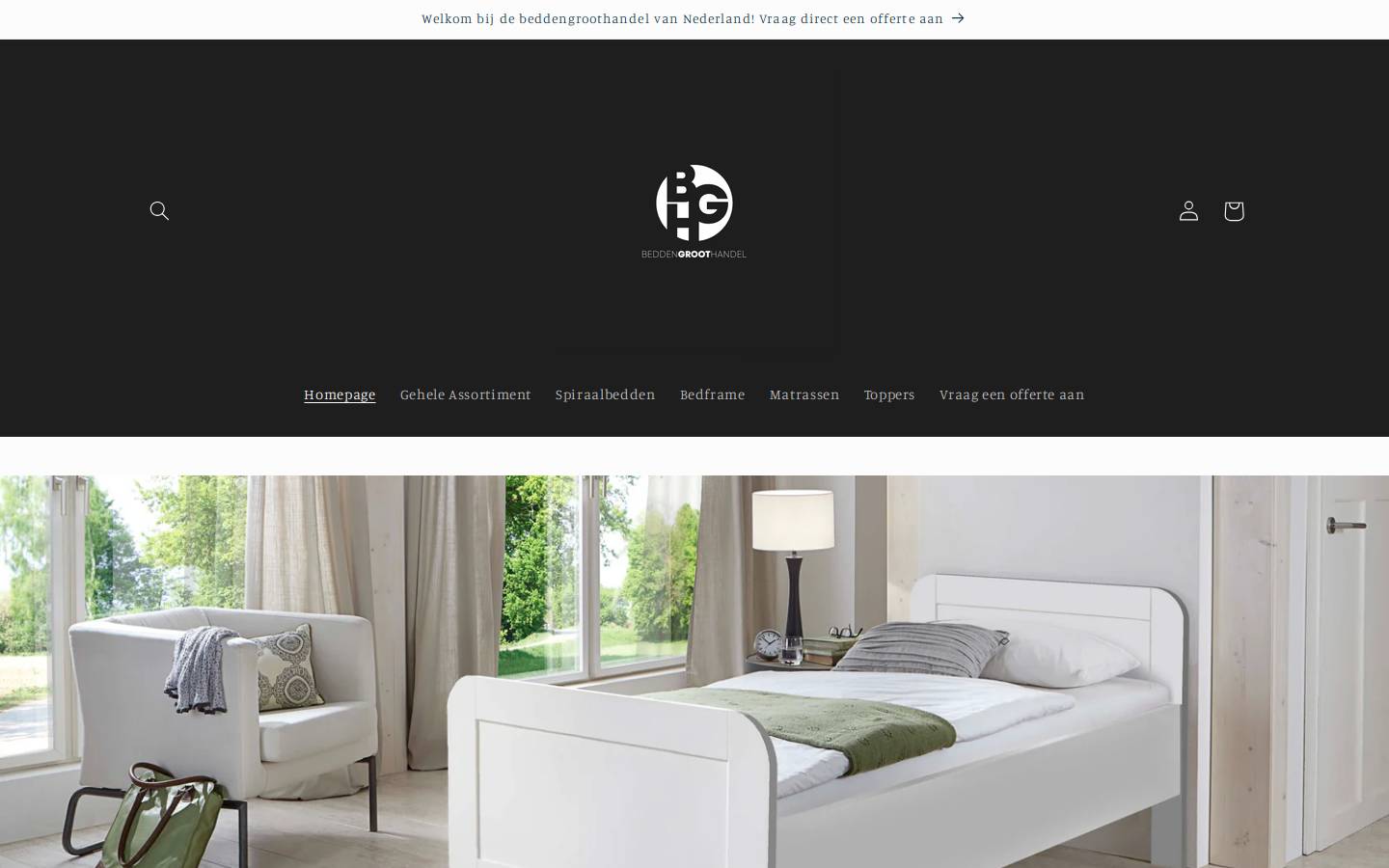 beddengroothandel.nl homepage screenshot
