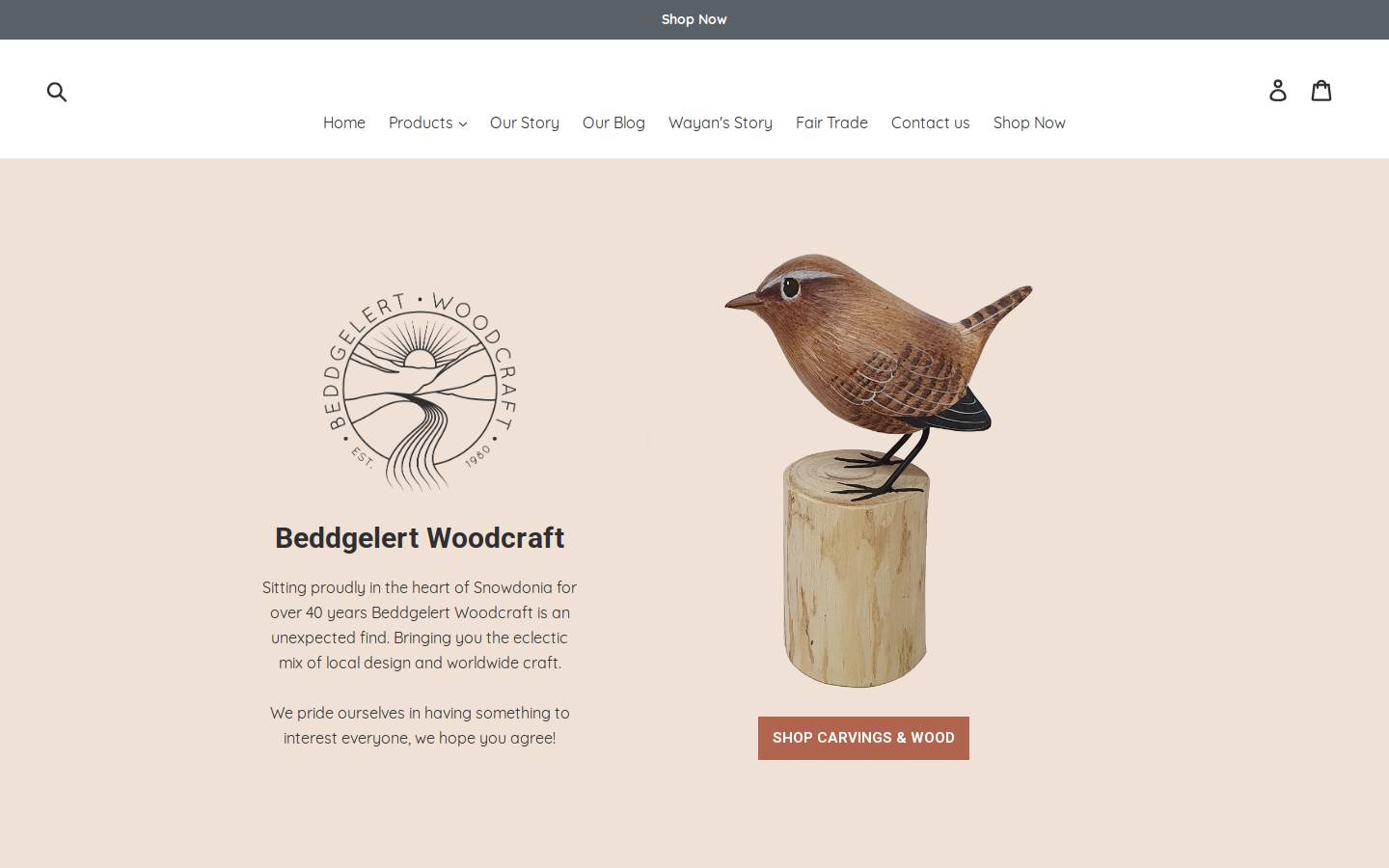 beddgelertwoodcraft.com homepage screenshot