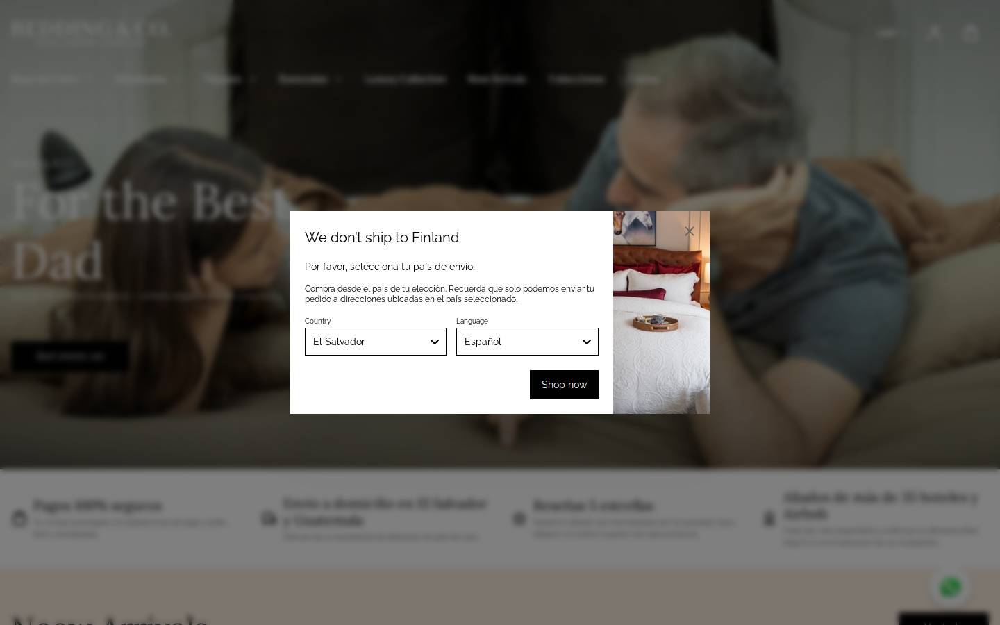 beddingandco.com homepage screenshot