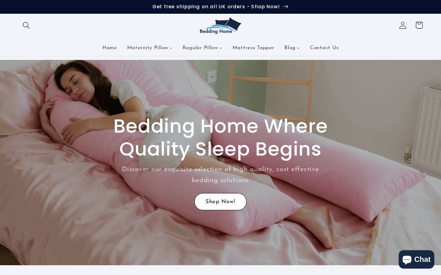 beddinghome.co.uk homepage screenshot