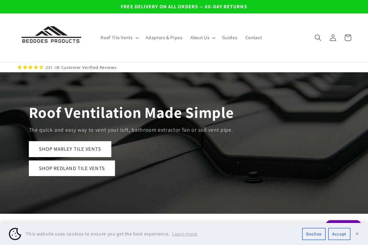 Beddoes Products Limited homepage screenshot