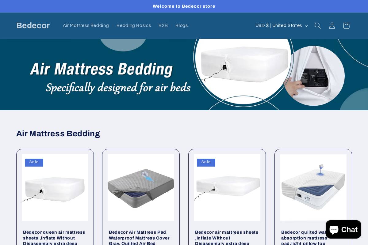 bedecor.shop homepage screenshot