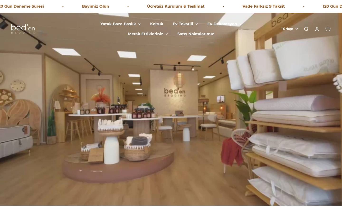 bedenbedding.com homepage screenshot