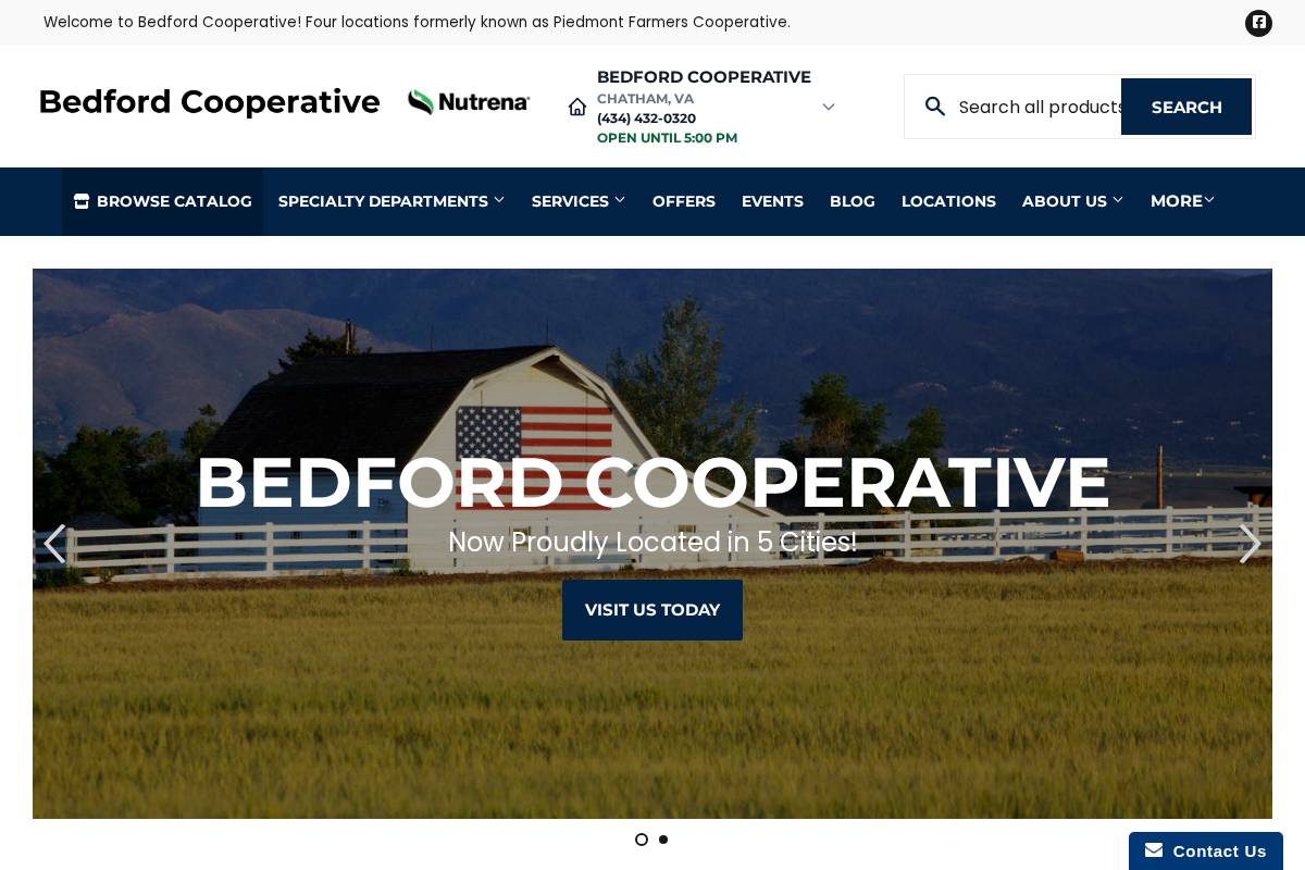bedfordcooperative.com homepage screenshot