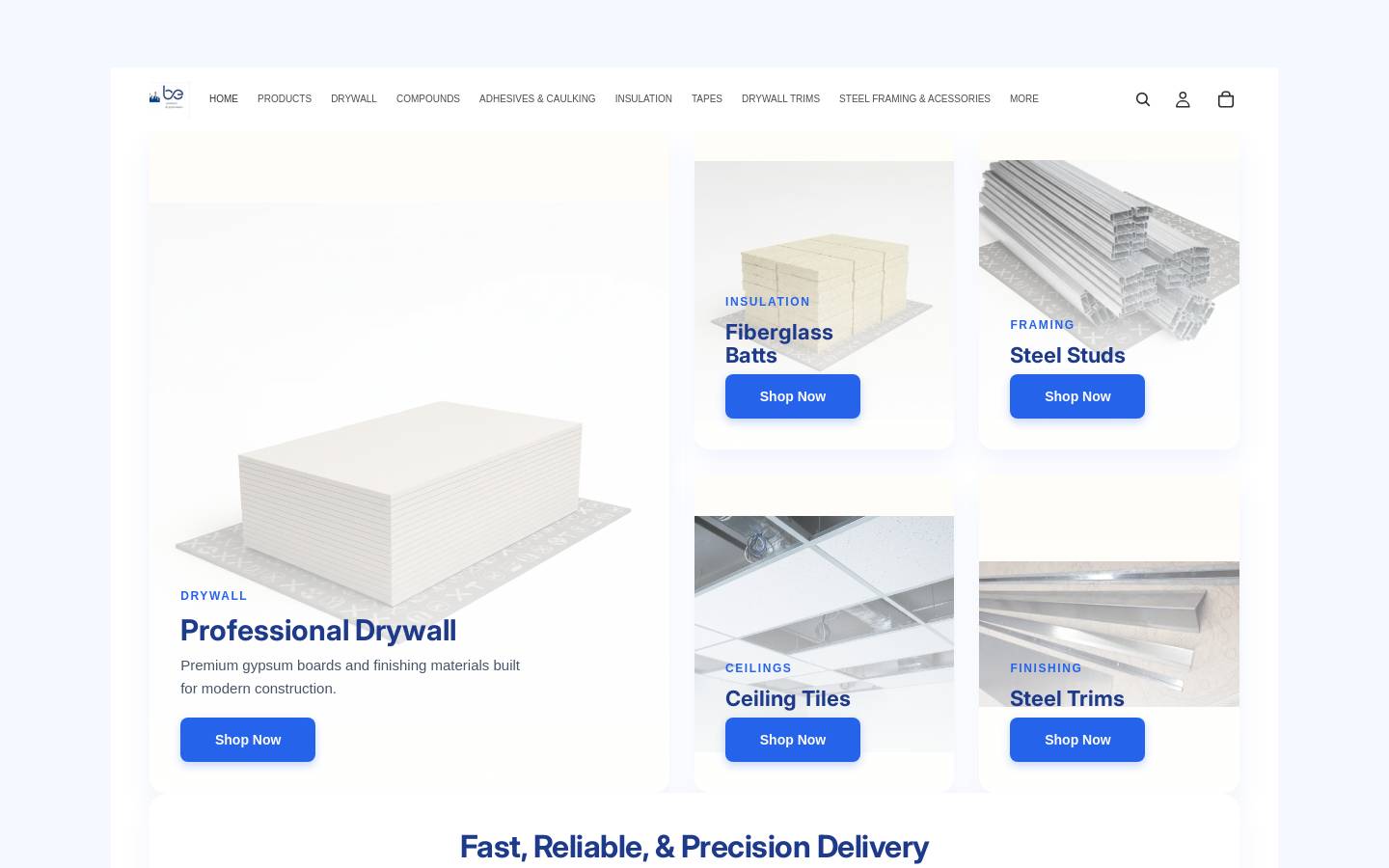 bedienterprises.com homepage screenshot