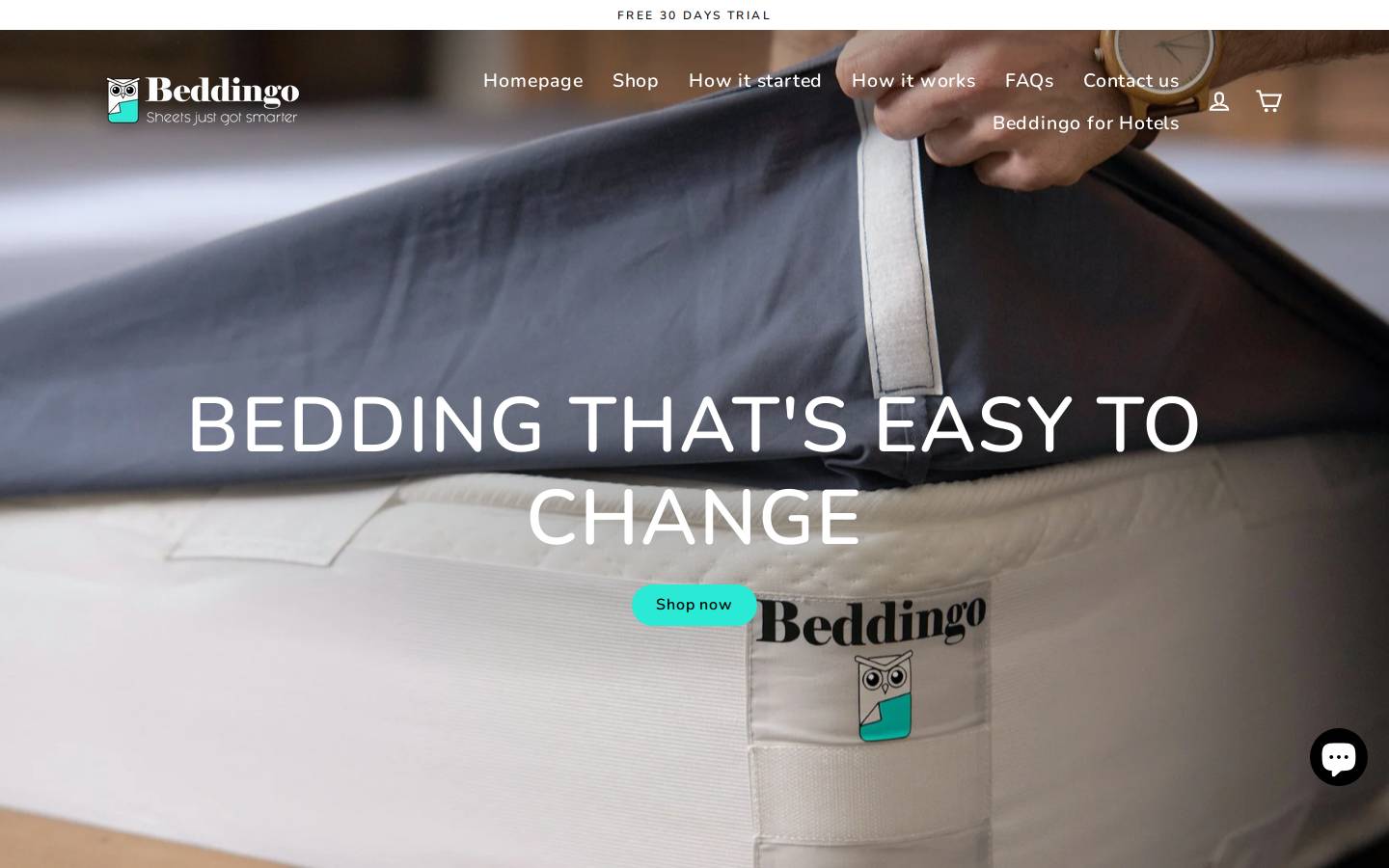 bedingo.com homepage screenshot