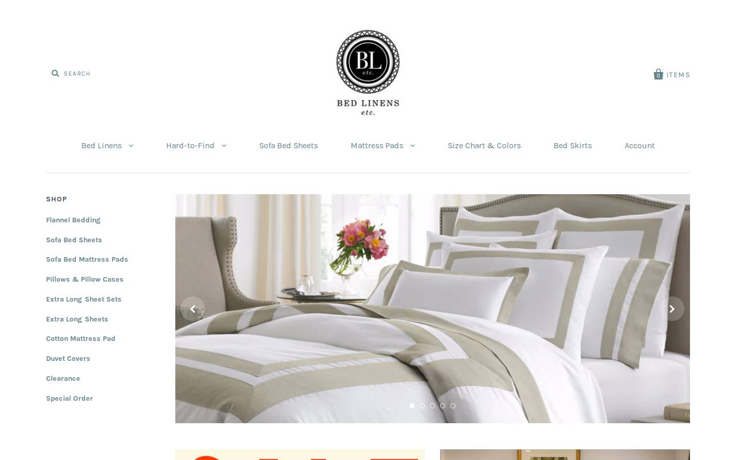 Bedlinensetc.com homepage screenshot