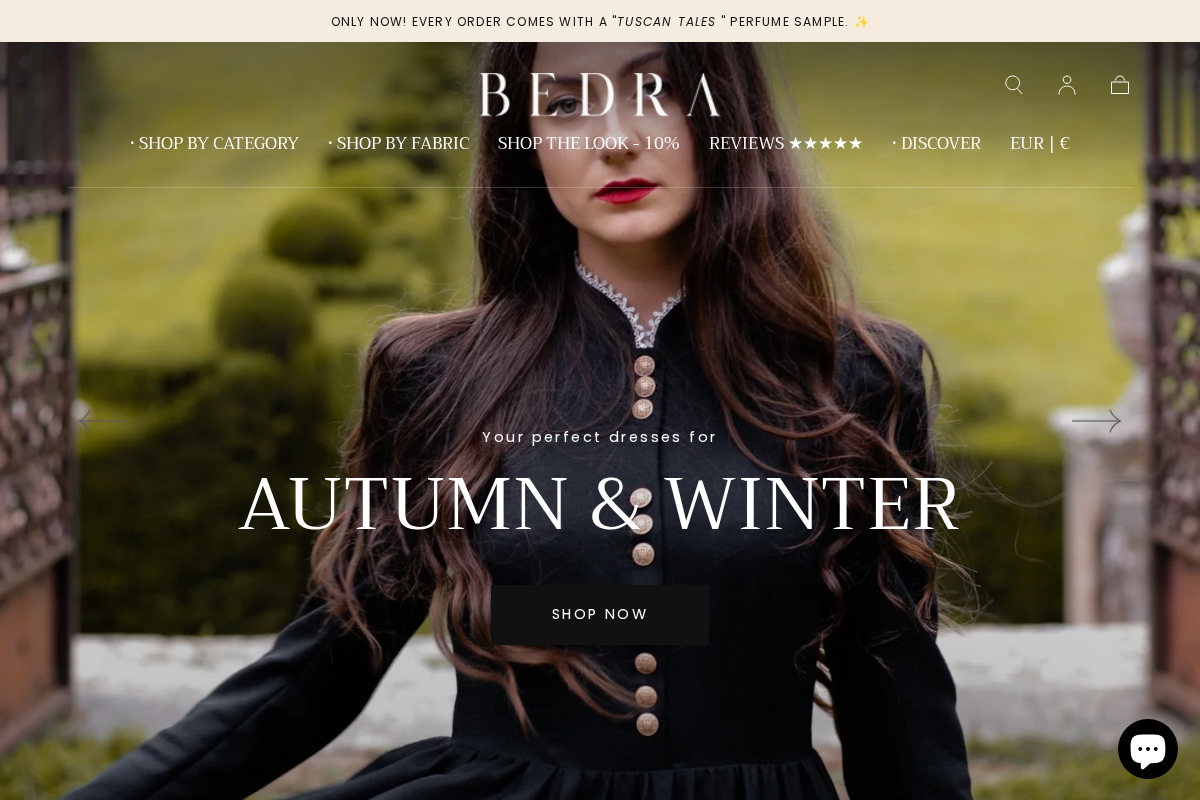 BEDRA VINTAGE homepage screenshot