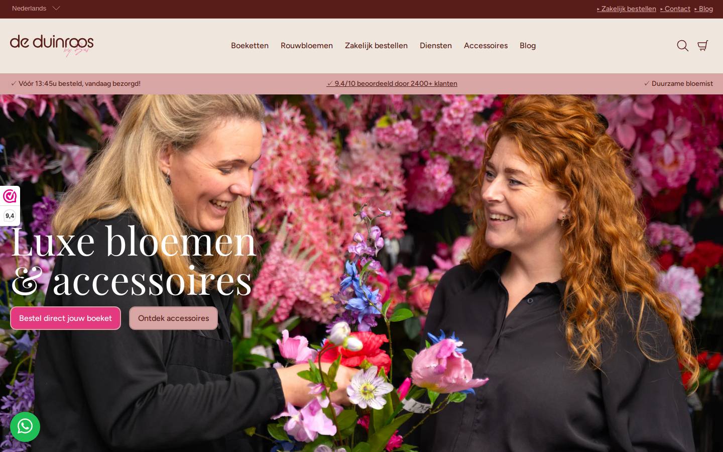 bedrijfsboeket.nl homepage screenshot