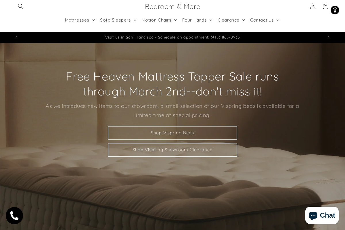 bedroomandmore.com homepage screenshot