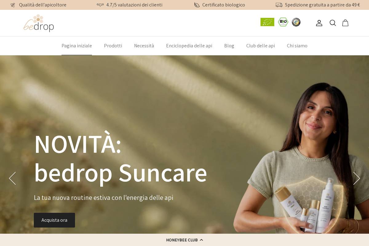 bedrop.it homepage screenshot