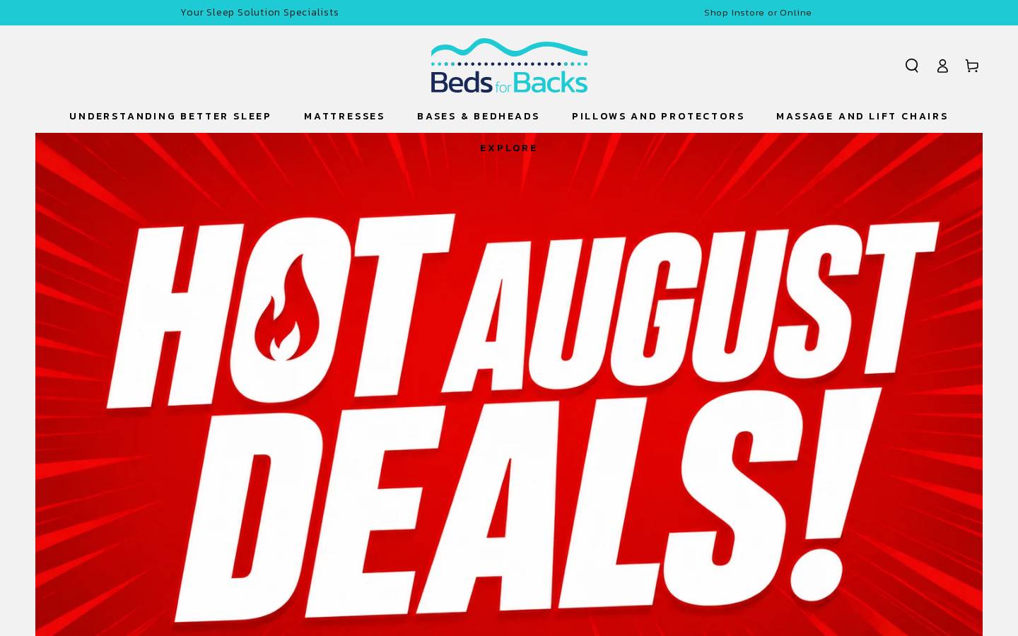 bedsforbacks.com.au homepage screenshot