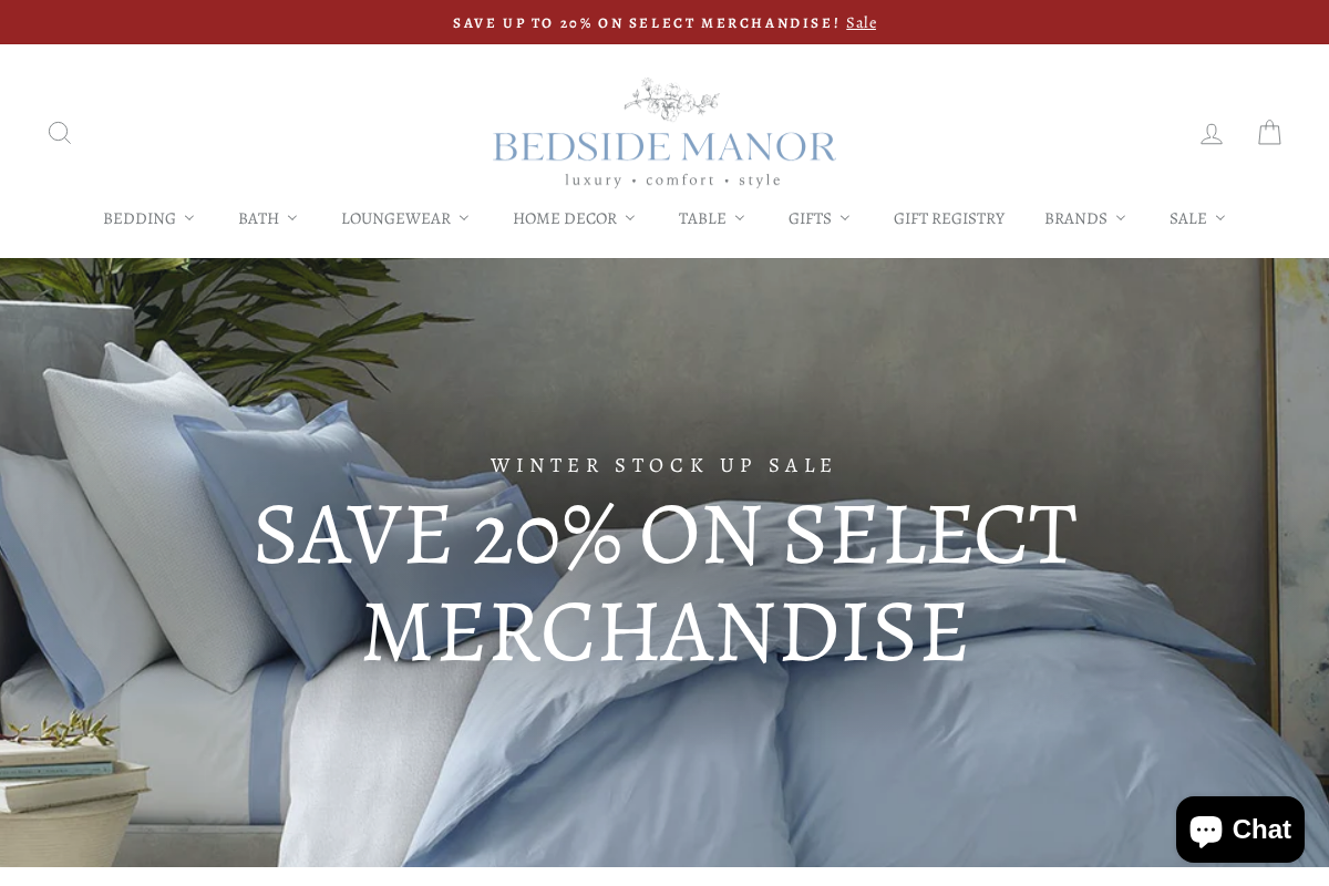 Bedside Manor homepage screenshot
