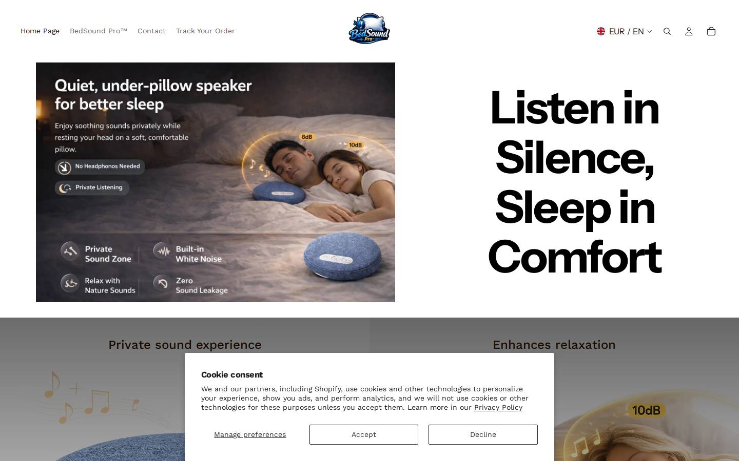 bedsoundpro.com homepage screenshot