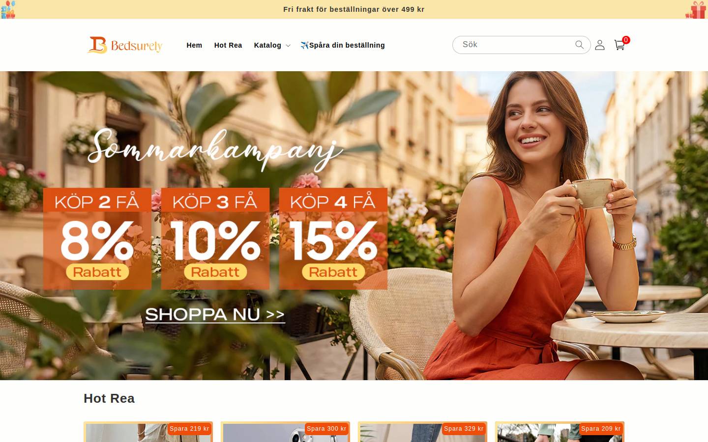 Bedsurely homepage screenshot
