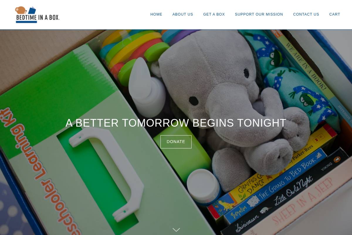 bedtimeinabox.org homepage screenshot