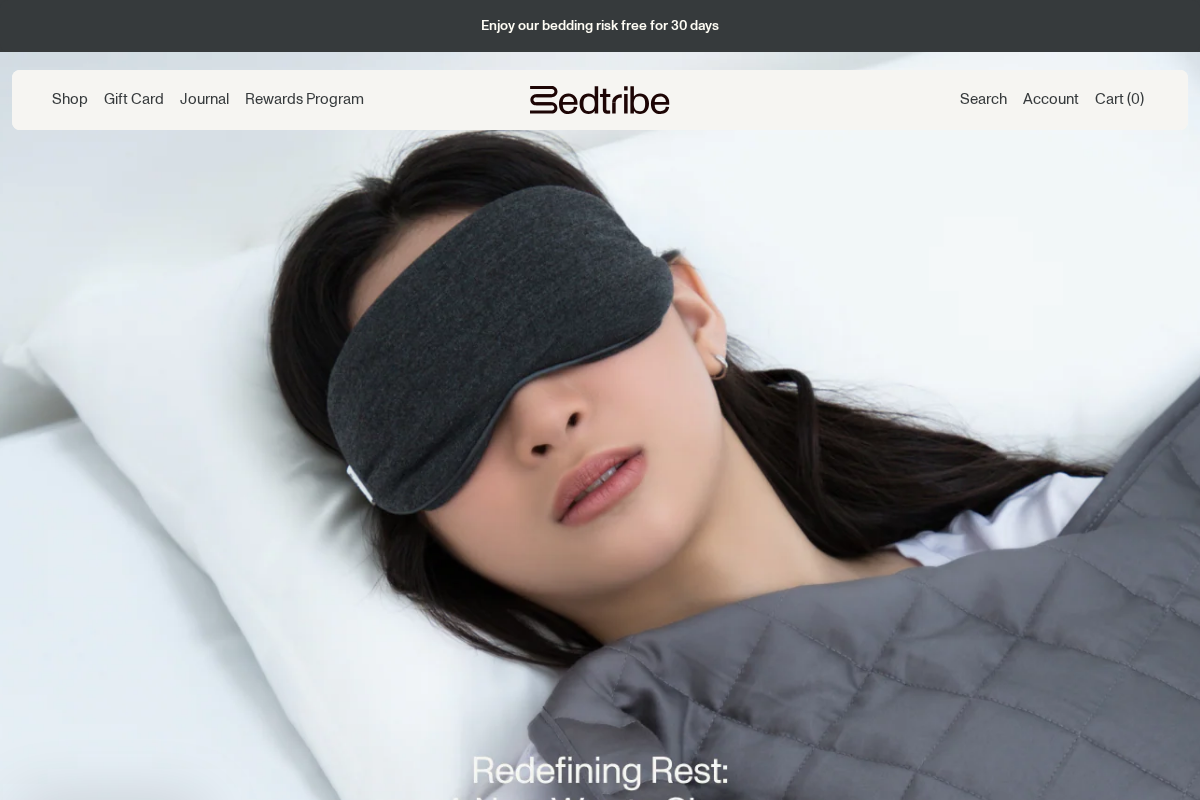 Bedtribe homepage screenshot
